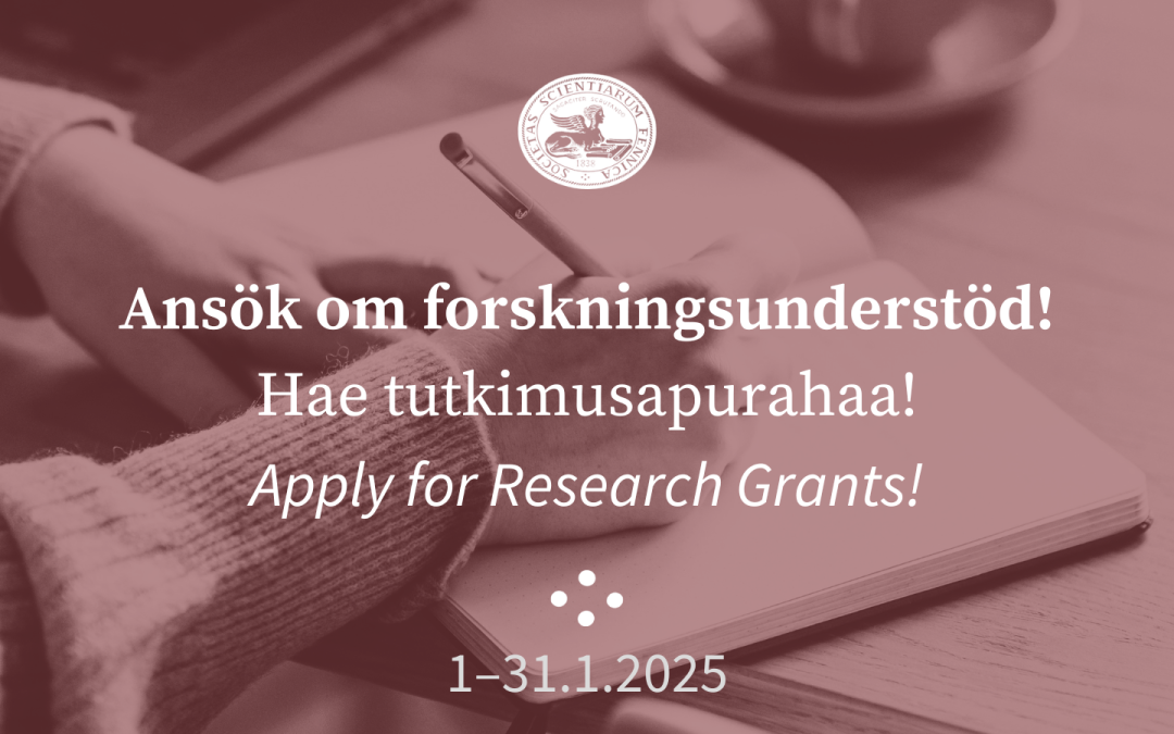 The Finnish Society of Sciences and Letters Announces Research Grants