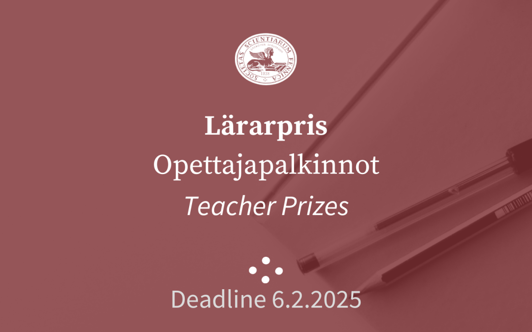 Finska Vetenskaps-Societetens lärarpris 2025