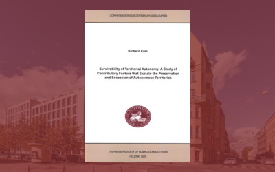 New publication: Survivability of Territorial Autonomy
